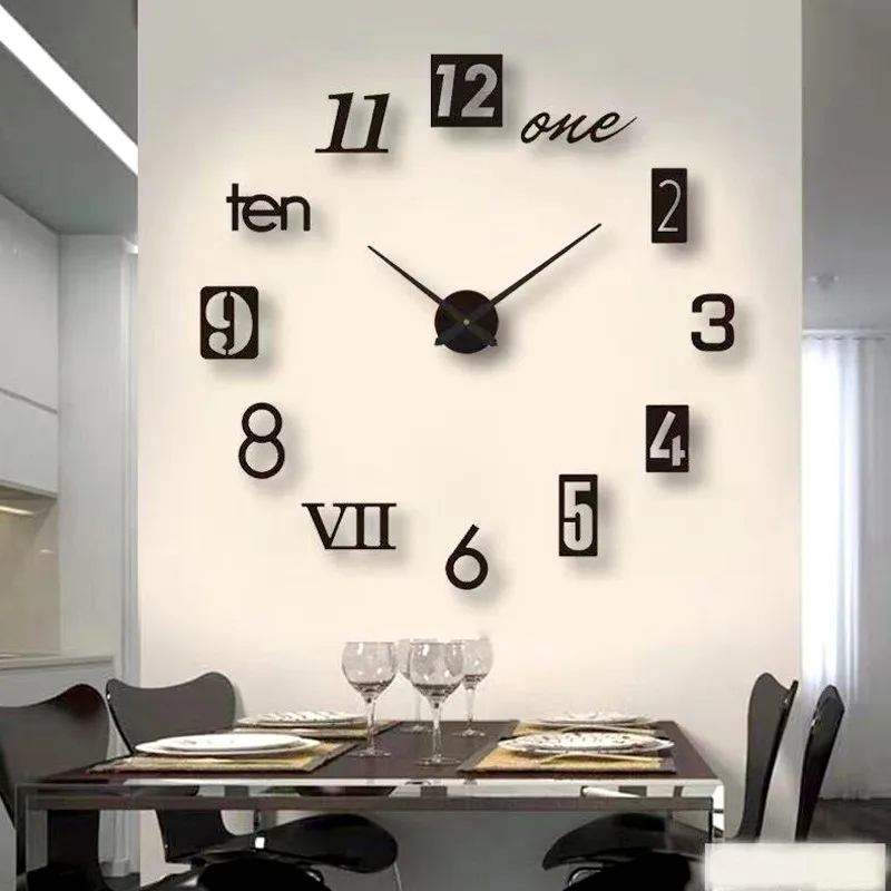 Interior Design Apartment - 2D/3D Large Roman Numeral Acrylic Mirror
