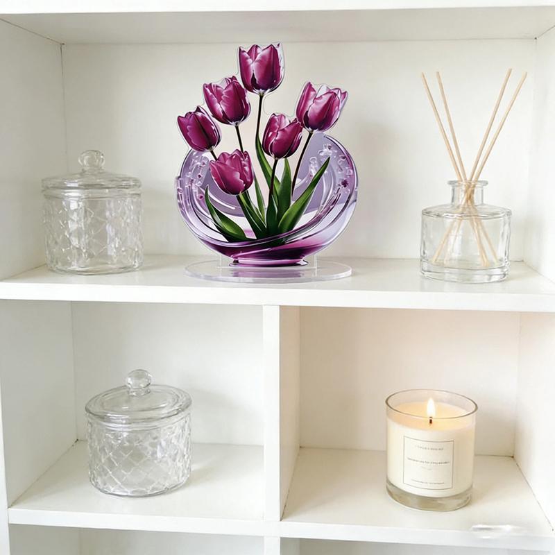 Acrylic Lily Flower 2D Ornamen - Interior Design Apartment ulasan dan harga