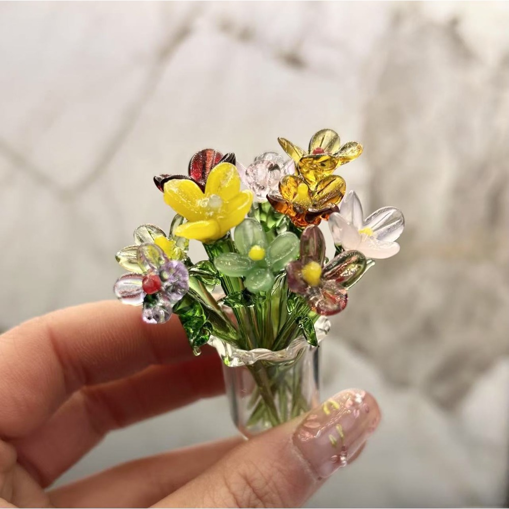 1 PC Handmade Glass Floral Bou - Interior Design Apartment ulasan dan harga