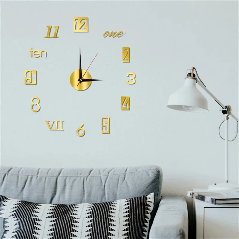 2D/3D Large Roman Numeral Acry - Interior Design Apartment ulasan dan harga