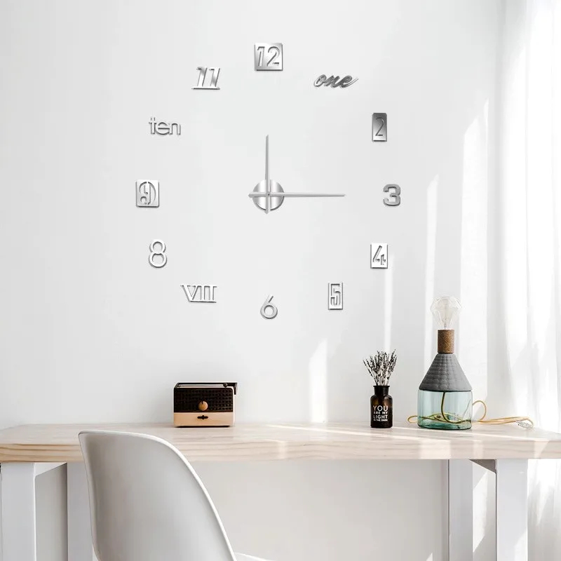 2D/3D Large Roman Numeral Acry - Interior Design Apartment ulasan dan harga