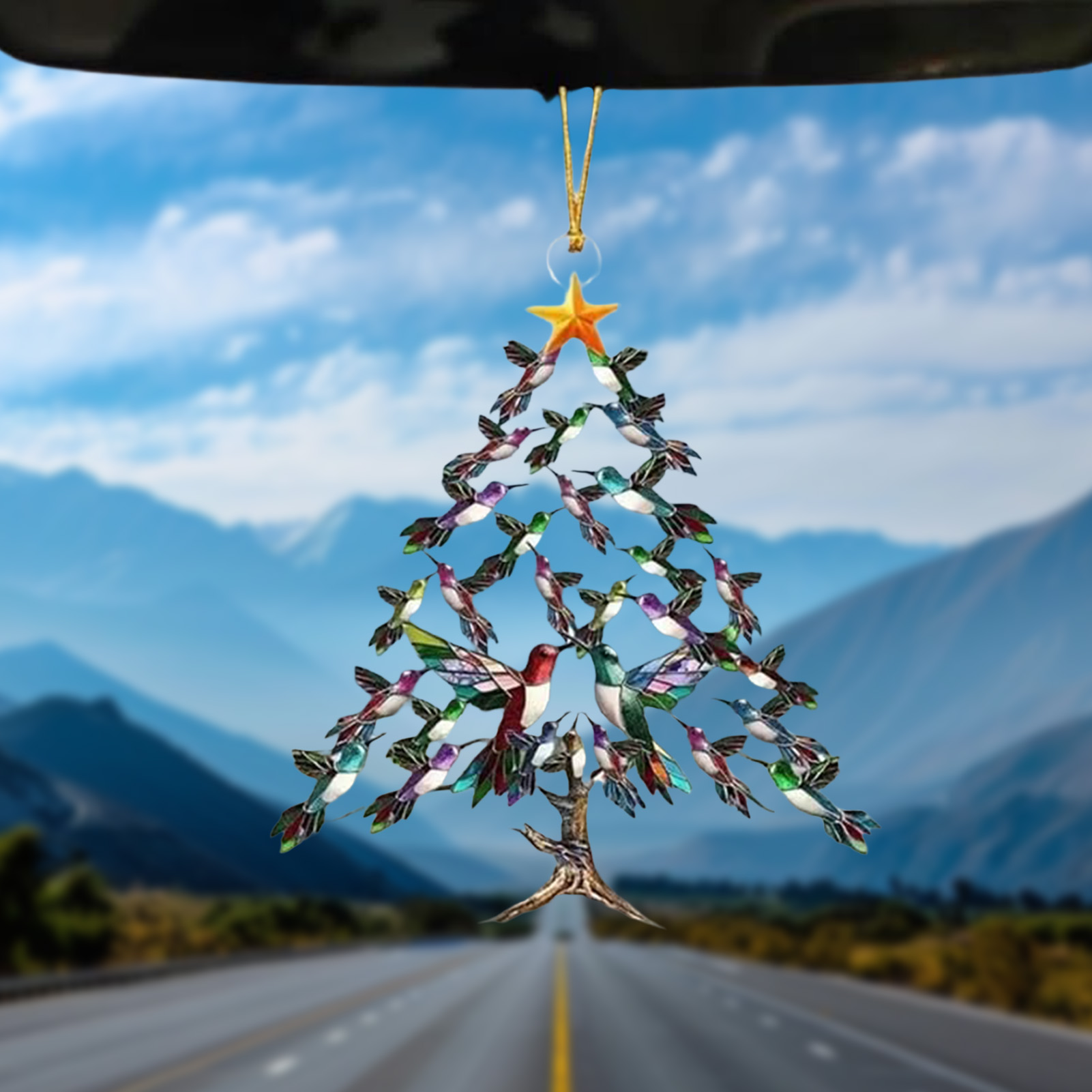8cm 2D Acrylic Bird Ornaments  - Interior Design Xmas ulasan dan harga