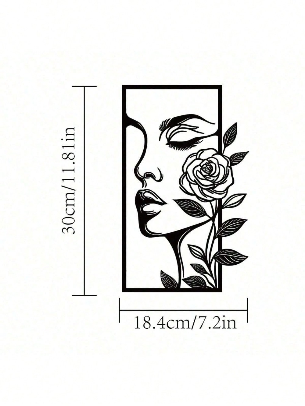 1pc Woman Flower Metal Wall Ar - Interior Design Apartment ulasan dan harga