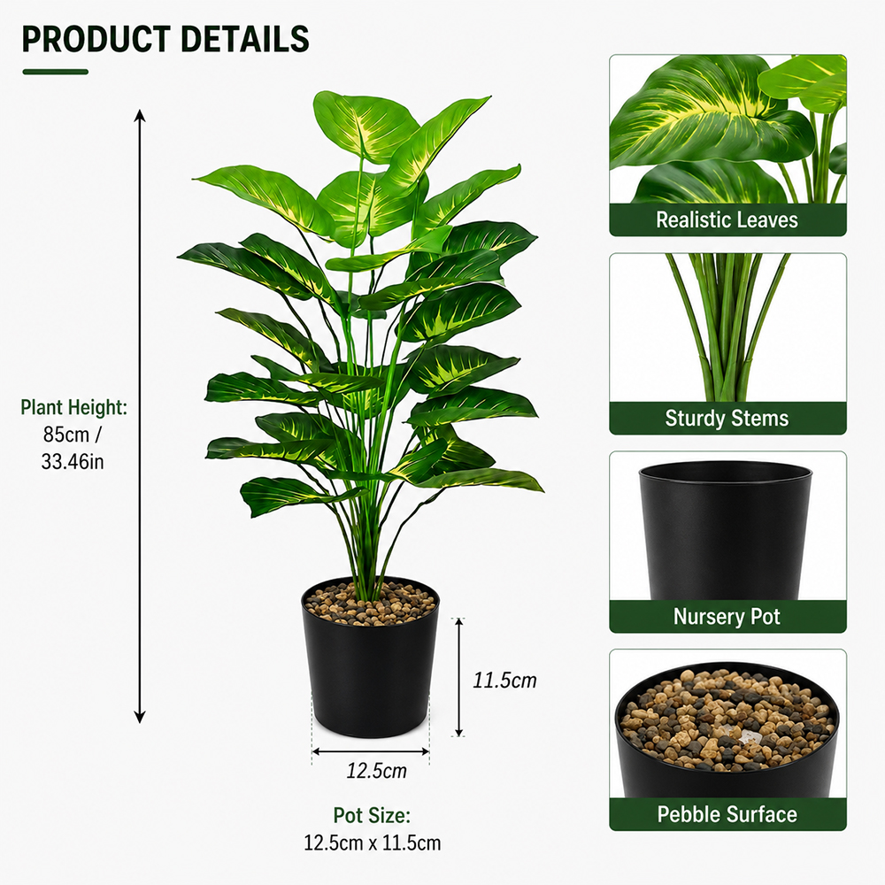 85cm Artificial Pothos Plants  - Interior Design Apartment ulasan dan harga