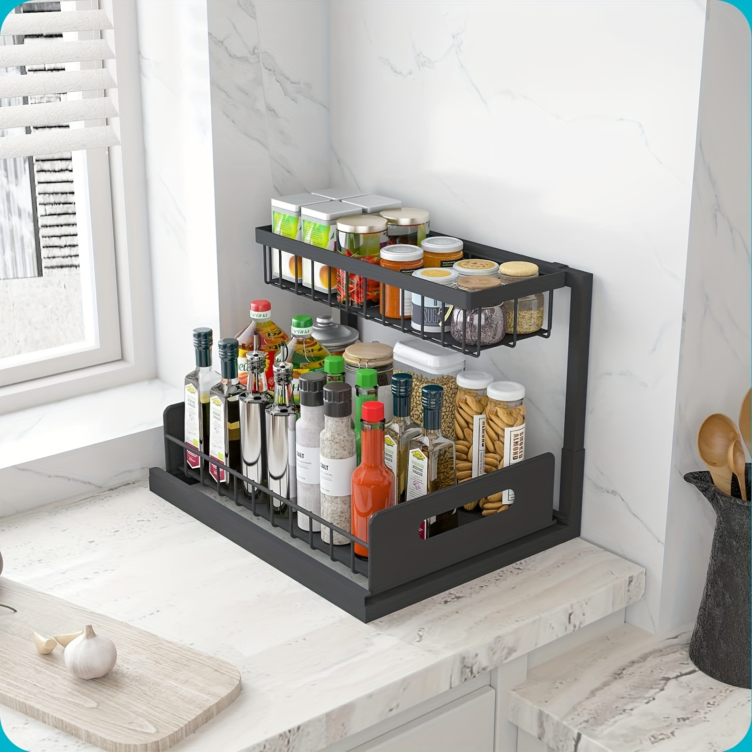 Under Sink Organizer, Pull Out - Interior Design Apartment ulasan dan harga