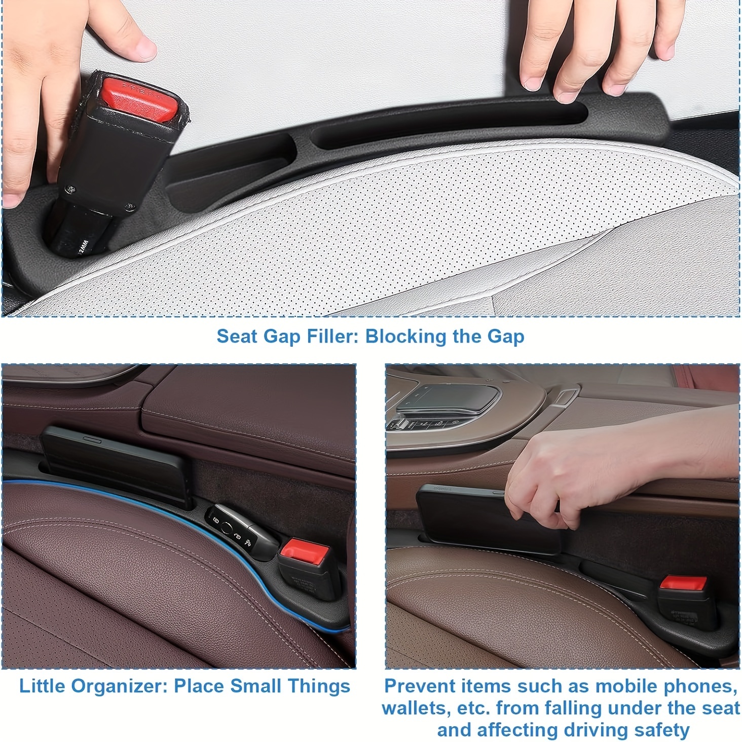 2pc Car Seat Gap Filler Organi - Interior Design Application ulasan dan harga